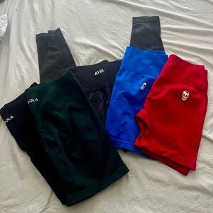 AYBL Black and Blue Leggings for Active Comfort